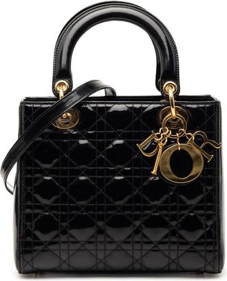 Dior Pre-owned Dior Medium Patent Cannage Lady Ladies 6BG29SGDZD5W1V46