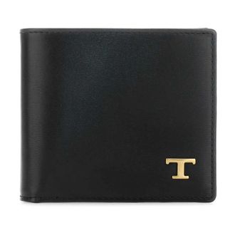 Tod's Tods, Wallets & Cardholders, male, Black, Size: ONE SIZE Black leather wallet