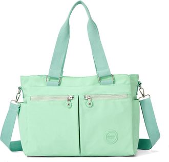 Generic Women Nylon Waterproof Tote Bags with Adjustable Strap, Large Capacity Underarm Bag, Crossbody Bags for College School Work Travel Shopping-Olive Gree