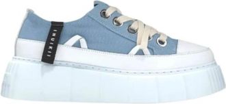 INUIKII Canvas Sneaker Matilda Low - Dames - Sneakers - Blauw - 40 EU - Katoen - Schoenen