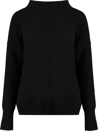 Vince Luxe Cashmere Sweater Ribbed Stijl - Dames - Cashmere truien - Zwart - L - Kasjmier - Truien & Vesten