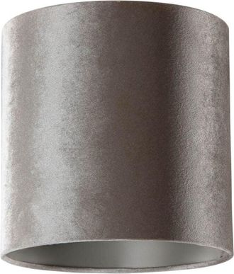 QAZQA Clásico/Antiguo Algodón Pantalla de lámpara de terciopelo Taupe 35/35/20, Redonda Apto para lámpara colgante - Qazqa