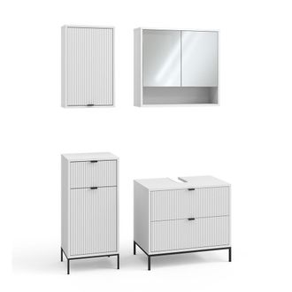 Vicco Conjunto De Muebles De Ba&ntilde;o Eliza, Blanco, 4 Partes, Vicco