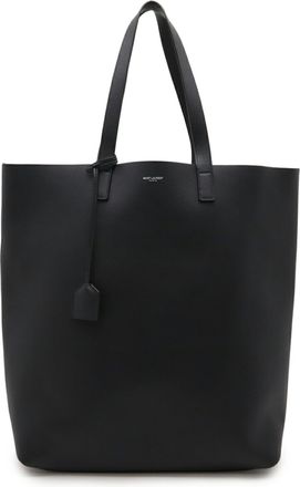 Saint Laurent Black Leather Pouch Tote Bag (Pre-Owned)