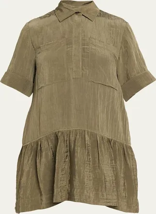 SIMKHAI Cris Short-Sleeve Shirtdress