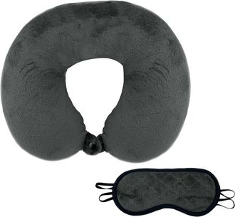 Pursonic Memory Foam Travel Pillow With Sleep Mask