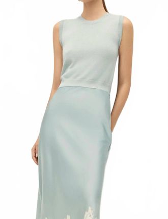 Elodie Fiora Knit Tank Top In Blue