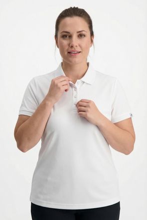 Maier Sports Poloshirt MAIER SPORTS D GG Poloshirt, Damen, Gr. 40, weiss (wei&szlig;), Web, Obermaterial: 100% Polyester, unifarben, hoch geschlossener Ausschnitt, einge