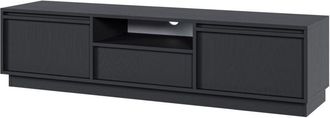 Selsey Selsey - Mueble Tv 3 Puertas Con 3 Cajones - 154 Cm - Grafito Negro - Evo