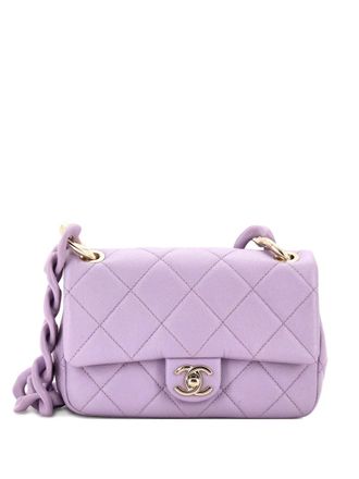 Chanel Funky Match Flap Bag Quilted Caviar Mini crossbody bag - Viola