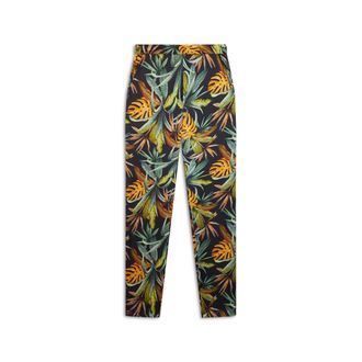 Freddy Pantaloni donna in satin di viscosa a fantasia tropical