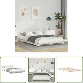 vidaXL vidaXL Letto moderno - Struttura letto a terra Bianco 140 x 190 cm