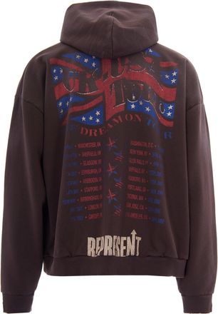 Represent Mens Hoodie American Dream Tour Black Cotton Sweatshirts Sweater