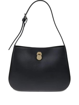 Fabiana Filippi curved leather shoulder bag - women - Calf Leather - One Size - Black