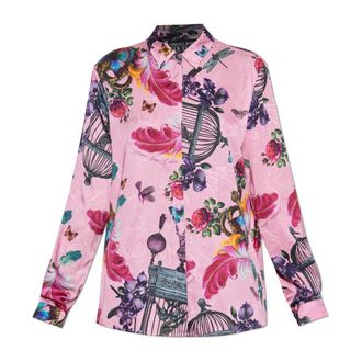 Versace Jeans Couture Shirts, female, Pink, Size: XS Patterned Shirt