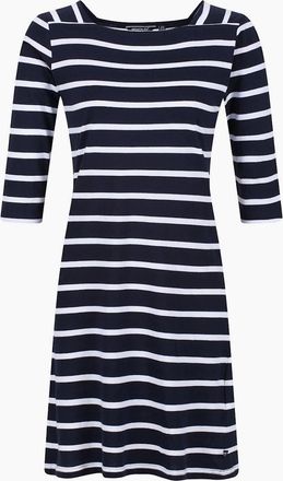 Regatta Womens Paislee Boat Neck Three Quarter Sleeve Knee Length Dress - White - Size: 14