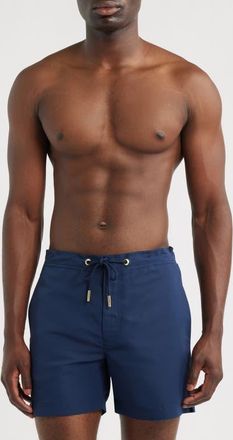CH&Eacute; Studios Oceano Drawstring Swim Trunks in Navy at Nordstrom, Size Xx-Large