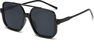 Generic UV400 Mens And Womens Outdoor Commuting Sunglasses Beach Vacation Party Photo Shoot Sun Glasses(Black)