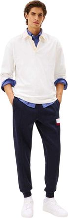 Tommy Hilfiger Joggingbroek voor heren met streep aan de zijkant (Hemelsblauw)