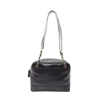 Chanel Pre-owned Triple Coco Grained Calf Shoulder Bag - Dames - Pre-owned - Zwart - Maat: ONE Size Leer