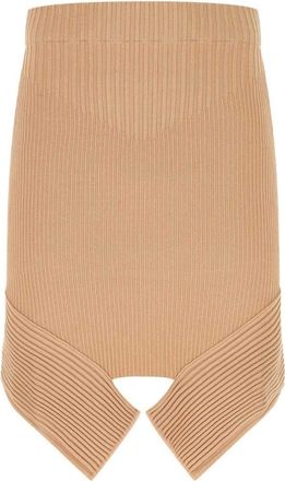 Andreadamo Skin pink stretch viscose blend skirt