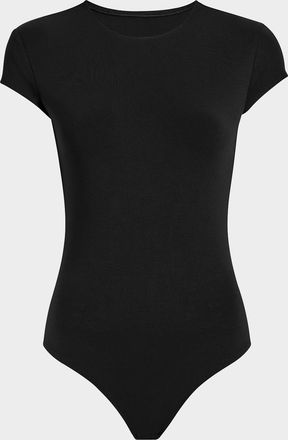Commando Butter Cap-Sleeve Crewneck Bodysuit