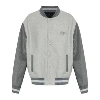 Balmain Bomber Jackets, male, Gray, Size: 2XL Bomber Jacket