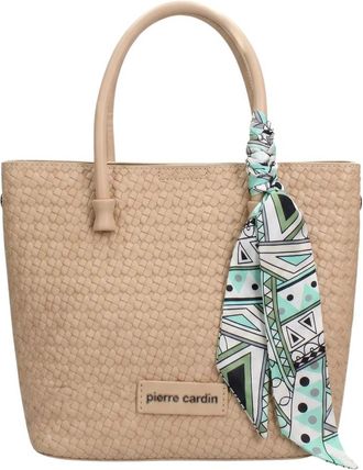 Pierre Cardin Aveline Lux Handtas - Dames - Shoppers - Beige - ONE Size - Nylon - Tassen