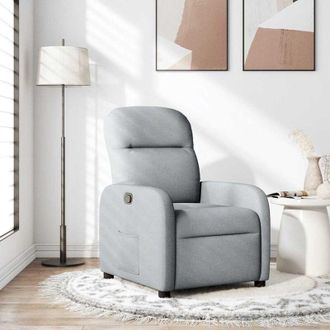 vidaXL Sill&oacute;n Reclinable De Tela Gris Claro Vidaxl