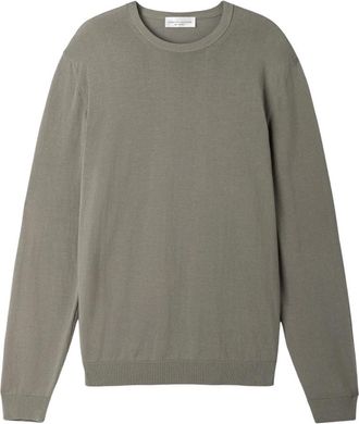 Roberto Collina Basic katoenen gebreide trui - Heren - Ronde hals truien - Groen - XL - Katoen - Truien & Vesten