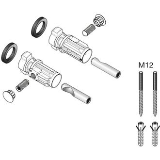 Laufen Laufen - Fixation au sol, M12, pour Kartell lavabo pose libre
