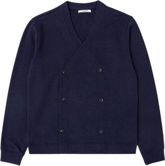 Edmmond Studios Edmmond Studios - Manoir Cardigan - Heren - Truien - Blauw - Maat: L Katoen