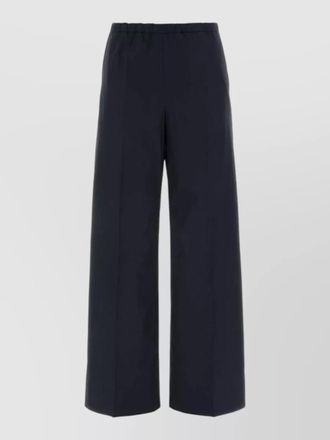 Moncler wide leg cotton trousers seam detailing