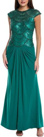 Tadashi Shoji Beaded Bodice Gown