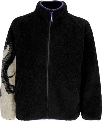 Octopus Sherpa Zip Neck Jas Zwart - Heren - Jassen - Zwart - S - Polyester - Jassen