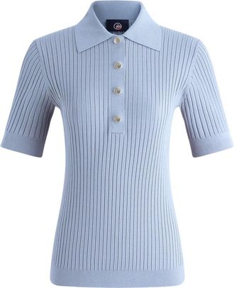 Fusalp Vera Polo Shirt met korte mouwen - Dames - Ronde hals truien - Blauw - M - Polyester - Truien & Vesten
