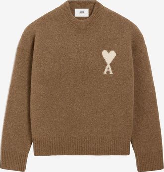Ami Rundhalspullover aus Alpaka- und Lammwolle ami de coeur
