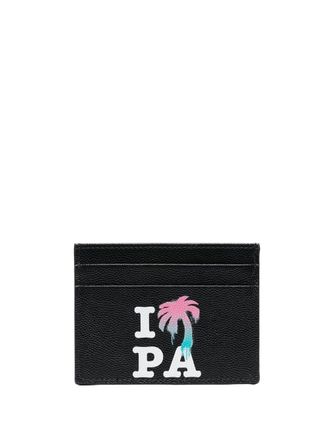 Palm Angels graphic-print cardholder - Black