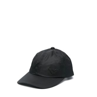 Emporio Armani Caps, male, Black, Size: ONE SIZE Nylon Baseball Cap