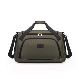 Generic Compatible For Travel Bag Spinning Zipper Large Capacity Casual Soft Solid Color Popular Duffels(Green)