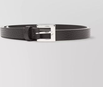 Parosh textured leather adjustable belt