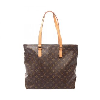 Louis Vuitton Brown Coated Canvas Leather Handbag Tote Bag (Pre-Owned)