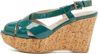 Ferragamo Sandali con zeppa - Verde