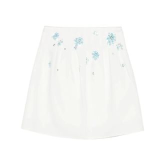 Shushu/Tong Short Skirts, female, White, Size: 2XS Sequin-Embellished Mini Skirt