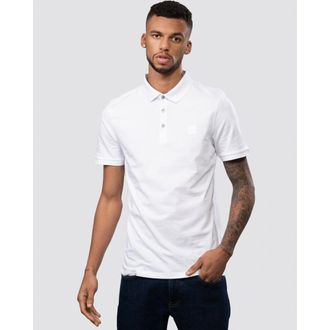 Boss Orange by Hugo Boss Passenger Mens Short Sleeve Polo Shirt - White - Size Small