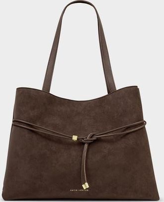 Katie Loxton Lori Suedette Tote Bag in Chocolate at Nordstrom