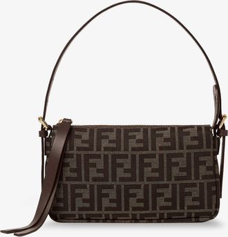 Fendi Borsa a spalla Zip Top Small in tessuto FF Zucca - FENDI - gender_Woman