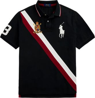 Polo Ralph Lauren Polo con logo e dettaglio a righe - Nero
