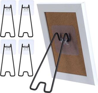 OEM 4 Soportes Autoadhesivos Para Marcos De Fotos, Soportes De Mesa De Acero Inoxidable De 23 Cm, Para Fotos Y Cuadros