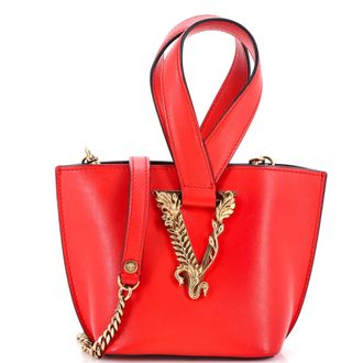 Versace Virtus Bucket Bag Leather Medium